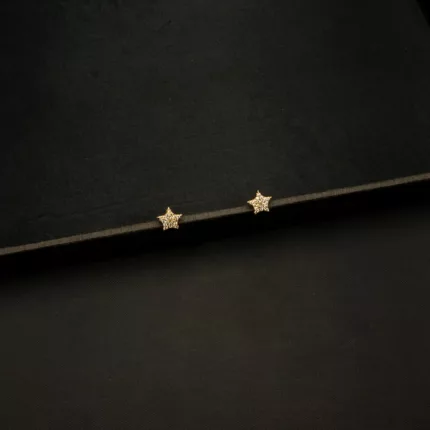 ER-2205001 - American Diamond Star Shaped Minimalist Studs
