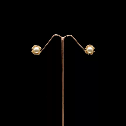 ER-2205003 - American Diamond Studded Pearl Studs