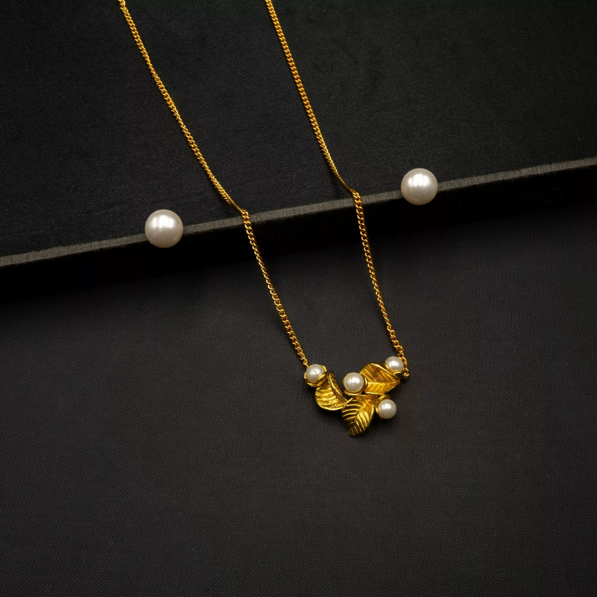 NS-2203002 - Regal Pearl Gold Plated Pearl Necklace Set NS-2203002 - Regal Pearl Gold Plated Pearl Necklace Set