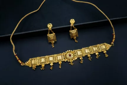 NS-2205002 - Gold Plated Choker Set