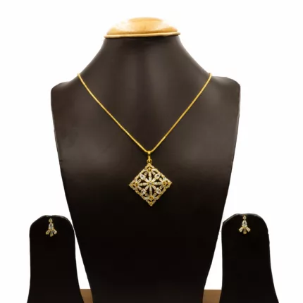 PS-2012016 - American Diamond Pendant Set