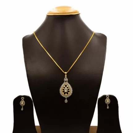 PS-2111013 - American Diamond Traditional Pendant Set