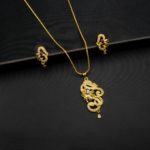 PS-2204006- American Diamond Modern & Contemporary Pendant Set