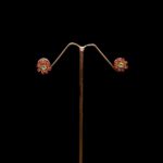 ER-2101019 - American Diamond Dainty Flower Ruby Studs