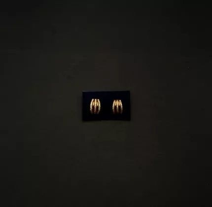 ER-2112001 - American Diamond Hoop Earrings