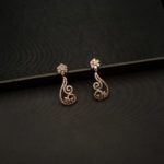 ER-2204007 - Gold Plated American Diamond Dangle Earrings
