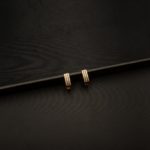 ER-2206001 - American Diamond Rectangle Hoop Earring