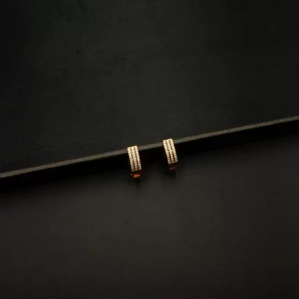 ER-2206001 - American Diamond Rectangle Hoop Earring