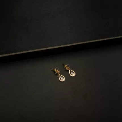 ER-2206003 - American Diamond Contemporary Teardrop Earrings