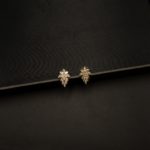 ER-2206004 - American Diamond Contemporary Leaves Stud Earrings