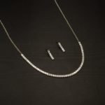 NS-2206001 - American Diamond Minimal One Line Choker Set