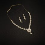 NS-2206012 - American Diamond Flower Necklace Set