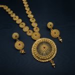 NS-2206013 - Gold Plated Traditional Long Temple Necklace