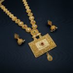 NS-2206015 – Gold Plated Traditional Long Temple Necklace