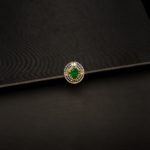 RI-2204010 - American Diamond Emerald Studded Adjustable Ring