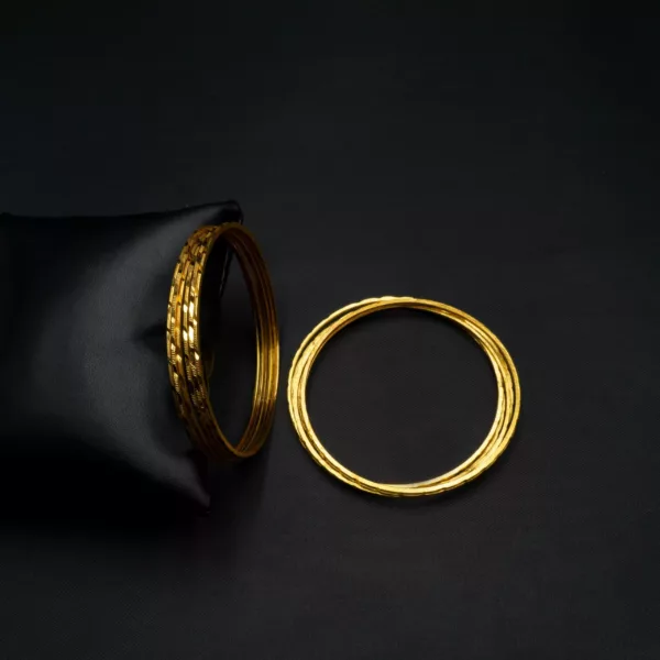 BA-2107009 - Gold Plated 12 Pcs Set Bangles