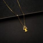 CH-2207001 - Gold Plated American Diamond Shiva Locket