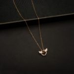 CH-2208001 - American Diamond Minimal Angel Wing Necklace