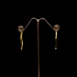 ER-2207001 - Gold Plated Hammered Everyday Hoop Earrings