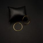 ER-2207001 - Gold Plated Hammered Everyday Hoop Earrings