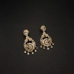 ER-2207008 - Gold Plated American Diamond Dangle Jhumka Earrings