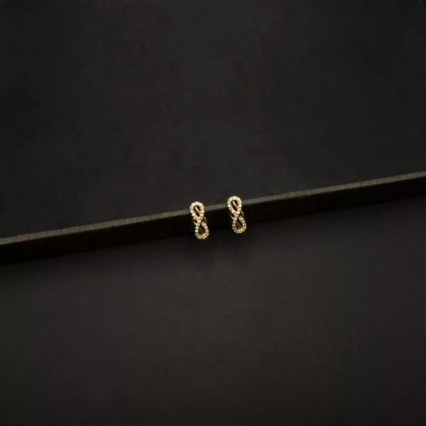 ER-2208001 - American Diamond Infinity Hoop Earrings