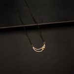 MA-2207002 - American Diamond Half Moon Flower Mangalsutra