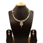 NS-2207004 - Gold Plated American Diamond Necklace Set