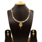 NS-2207005 - Gold Plated American Diamond Necklace Set