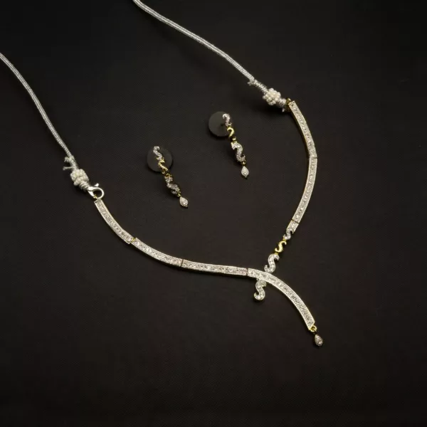 NS-2208001 - American Diamond Contemporary Necklace Set