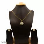 PS-094 - American Diamond Contemporary Flower Pendant Set