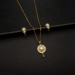PS-2208001 - Classic American Diamond Pearl Pendant Set