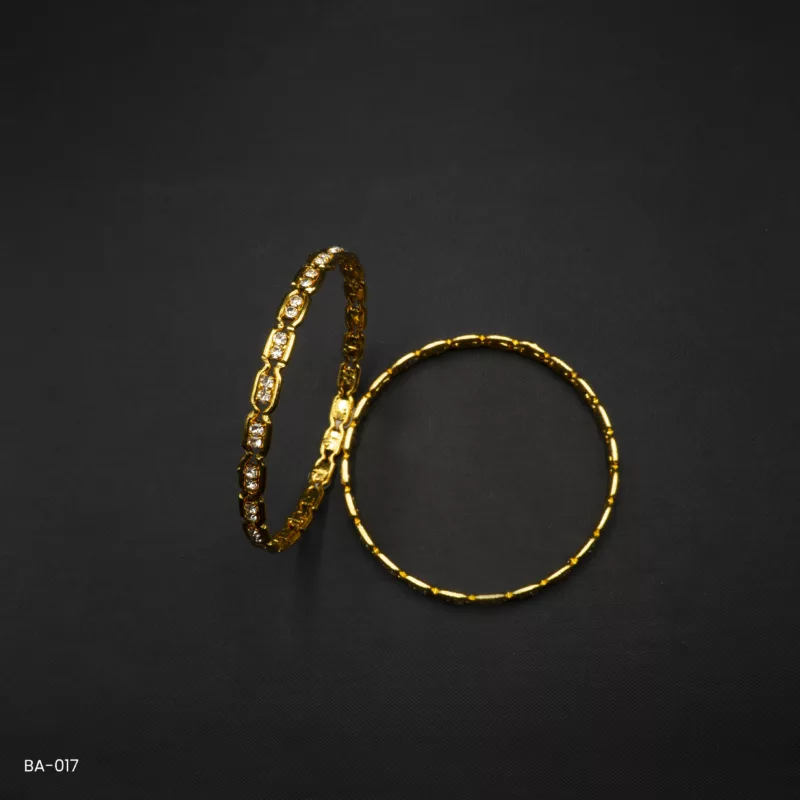BA-017 – Gold Plated American Diamond Studded Bangle