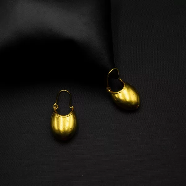 ER-2107002 - Gold Plated Traditional Newari Makasi Earrings