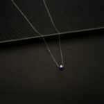 CH-2210007 - Silver Plated Double Sided Small Evil Eye Necklace