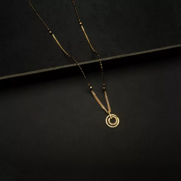 MA-2208001 - Gold Plated American Diamond Mangalsutra