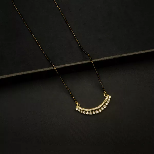 MA-2210003 - Gold Plated American Diamond Mangalsutra