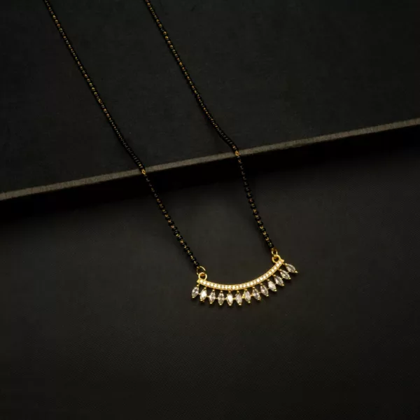 MA-2210004 - Gold Plated American Diamond Mangalsutra