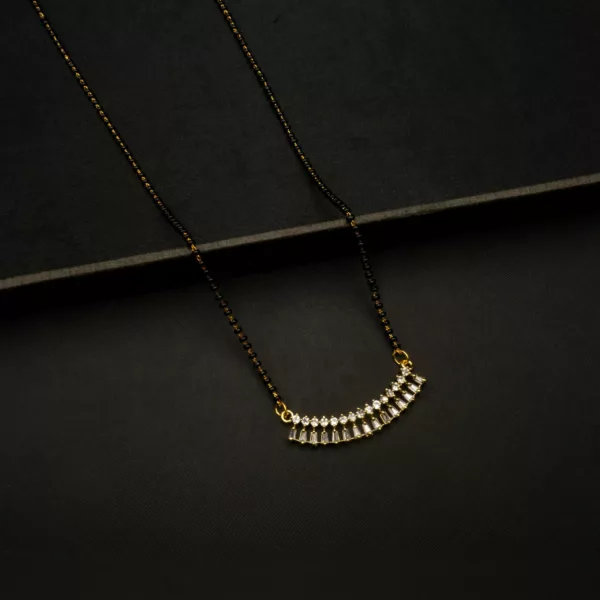 MA-2210005 - Gold Plated American Diamond Mangalsutra