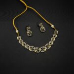 NS-2210003 - Gold Plated American Diamond Necklace Set