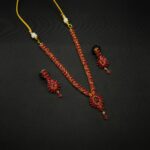 NS-2210007 - Regal Red Ruby Princess Necklace Set
