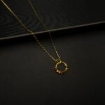 CH-2211001 - Gold Plated Multicolor Circle Necklace