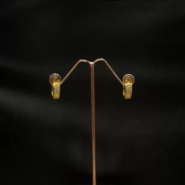 ER-2211002 - American Diamond Oval Hoop Earring