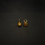 ER-2211003 - Gold Plated AD Studded Pinjada Hoop Earrings