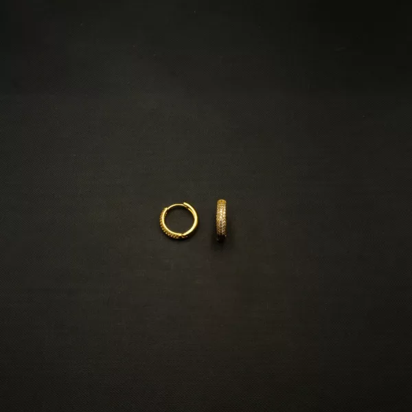 ER-2211004 - Gold Plated American Diamond Thin Hoops