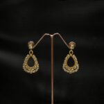 ER-2211007 - American Diamond & White Stone Dangle Earrings