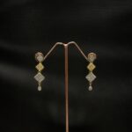 ER-2211015 - American Diamond Contemporary Dangle Earrings