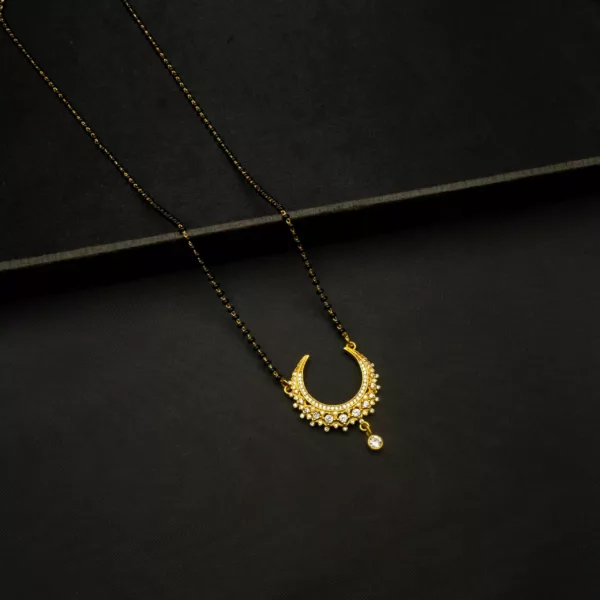 MA-2211003 - Gold Plated American Diamond Mangalsutra