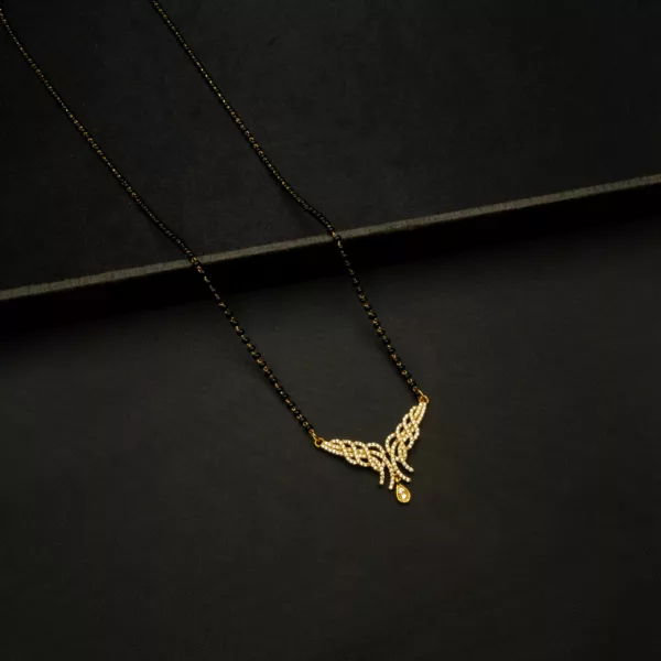 MA-2211004 - Gold Plated American Diamond Mangalsutra