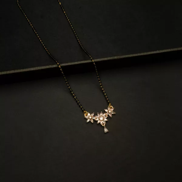 MA-2212003 - Gold Plated American Diamond Mangalsutra